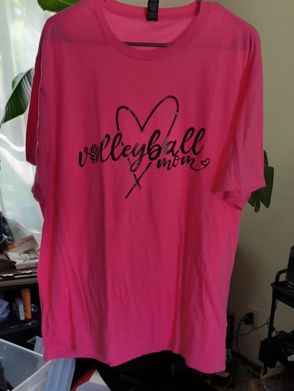 District Pink Volleyball Mom Graphic Tee